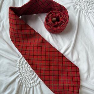 Vintage Armando Red Checkered Men's Tie